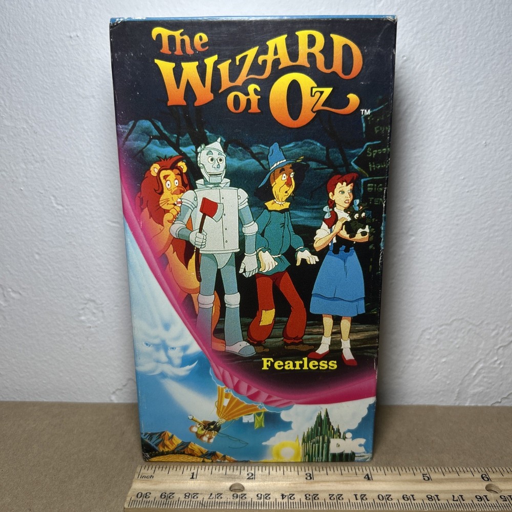 Vintage 1990 Video Cassette “The Wizard Of Oz” Animated VHS Tape DIC Fearless