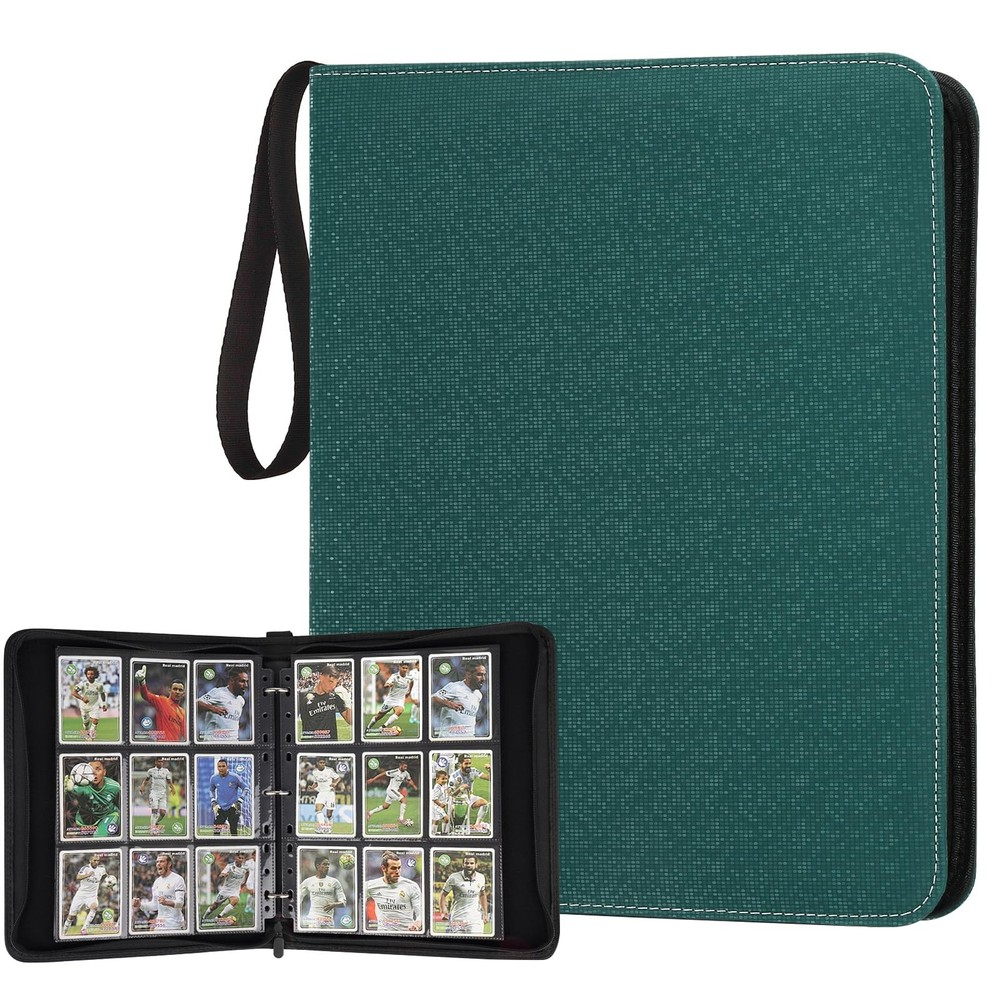 Premium 9-Pocket Zip Trading Card Binder Holds 720 Cards Double-Sided