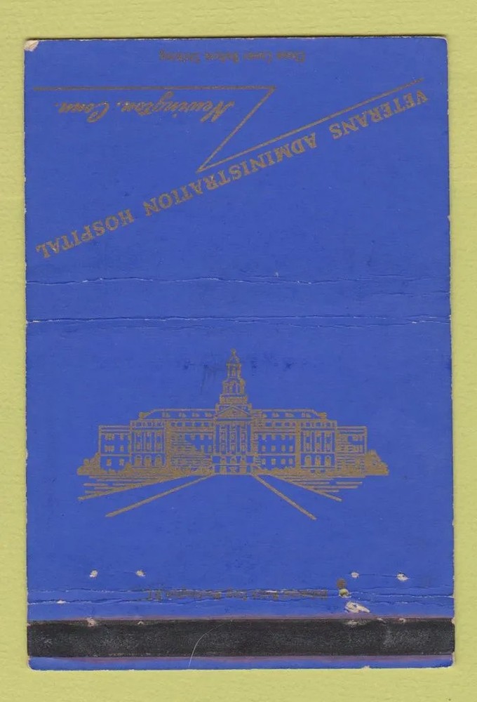 Matchbook Cover - Veterans Administration Hospital Newington CT 40 Strike