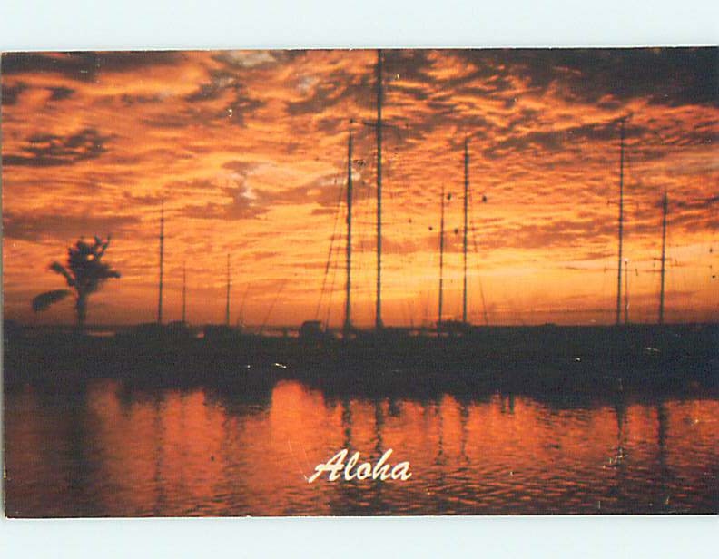 Pre-1980 HARBOR SCENE Waikiki - Honolulu Hawaii HI hp7095