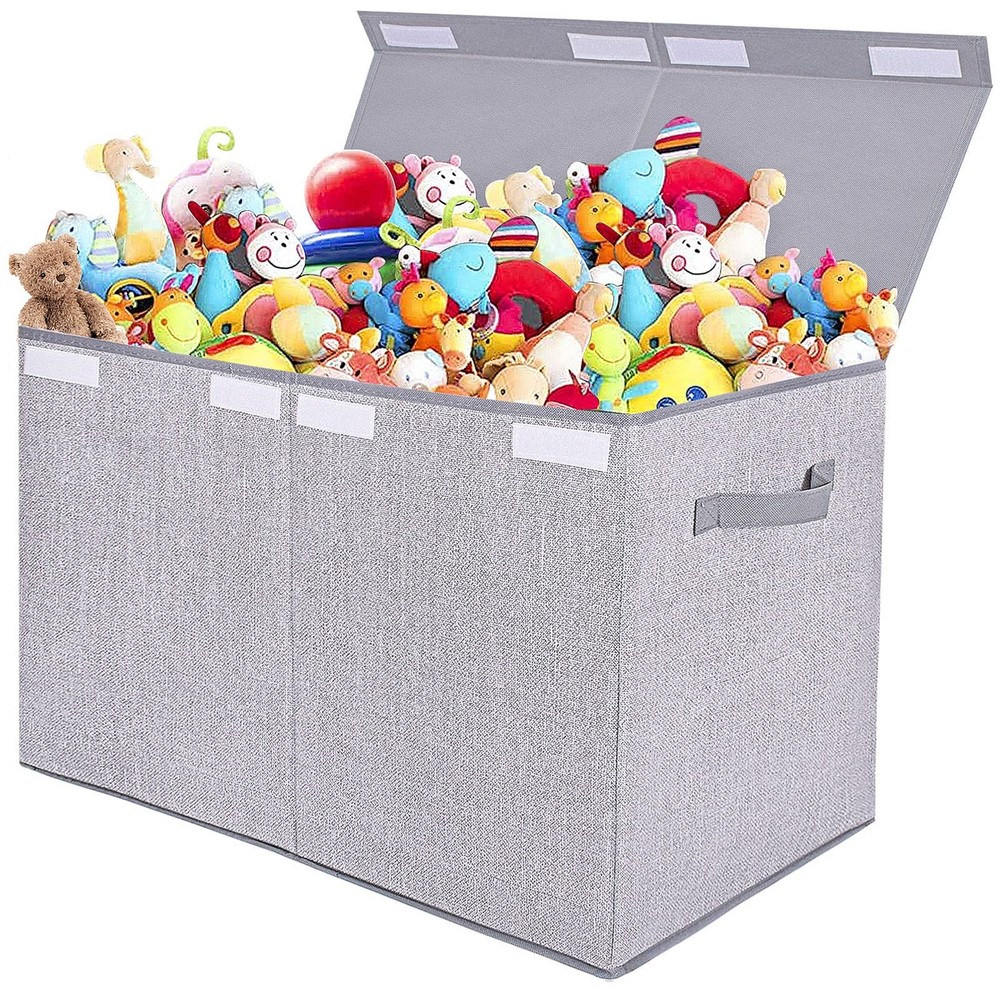 Large Collapsible Toy Storage Box with Lid - Kids Organizer Chest