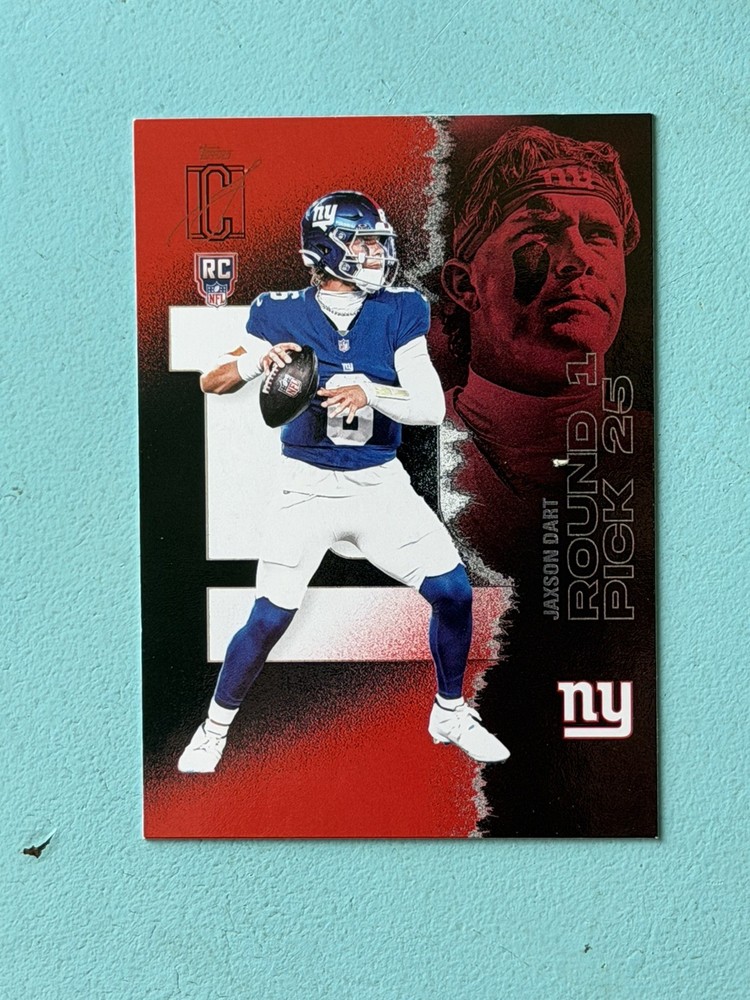 Topps 2025 Signature Class Jaxson Dart Red Color Match RC #106 - New York Giants