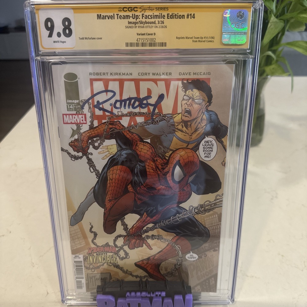 Marvel Team-Up: Facsimile Edition 14, Cgc 9.8, Signed By Ryan Ottley