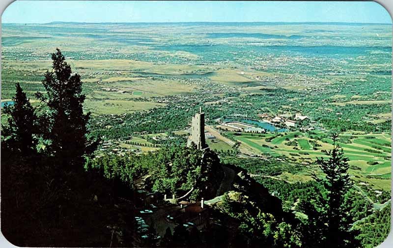 Postcard AERIAL VIEW SCENE Colorado Springs Colorado CO m/09 AL5753