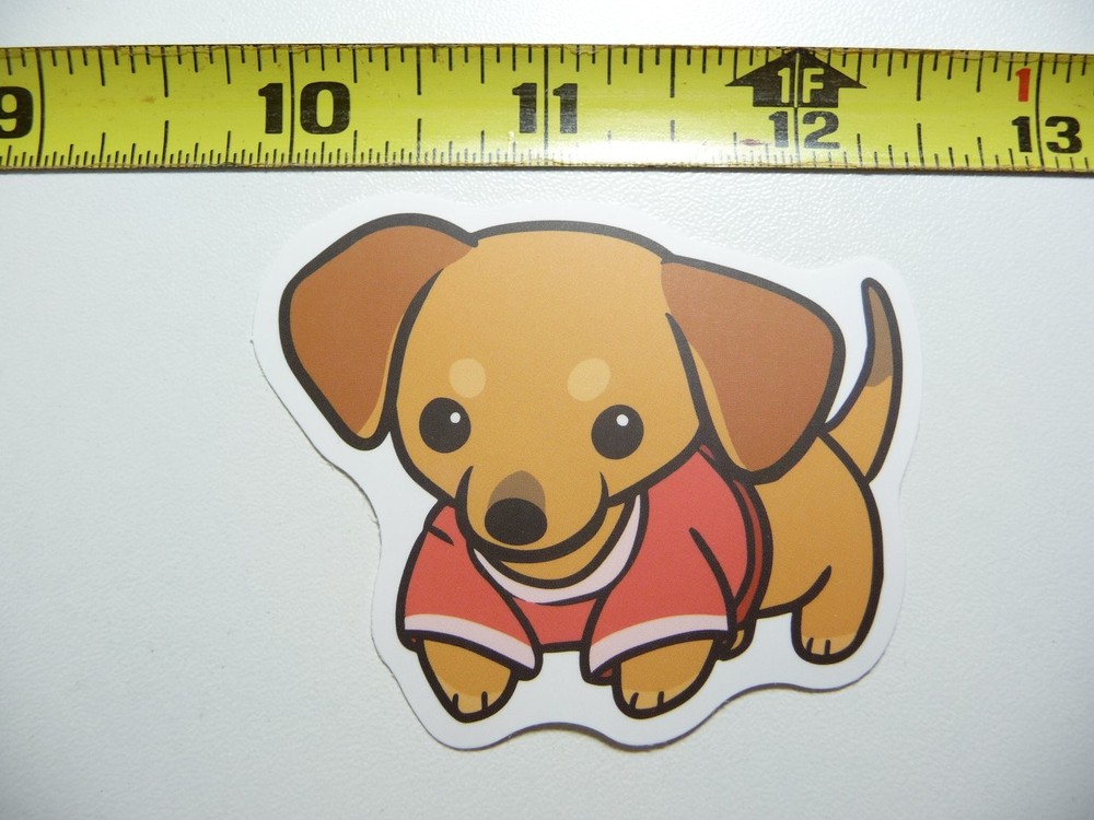 Dachshund Puppy Wearing Shirt Decal Sticker for Dog Lovers
