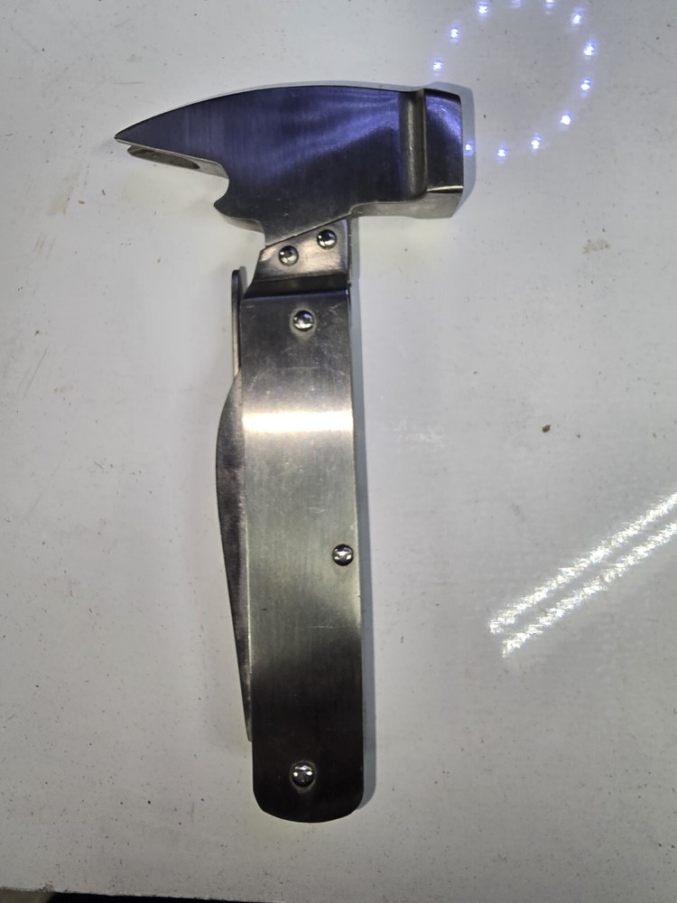 Multi Function Stainless Steel 6” Folding Hammer Tool With Pliers HEAVY