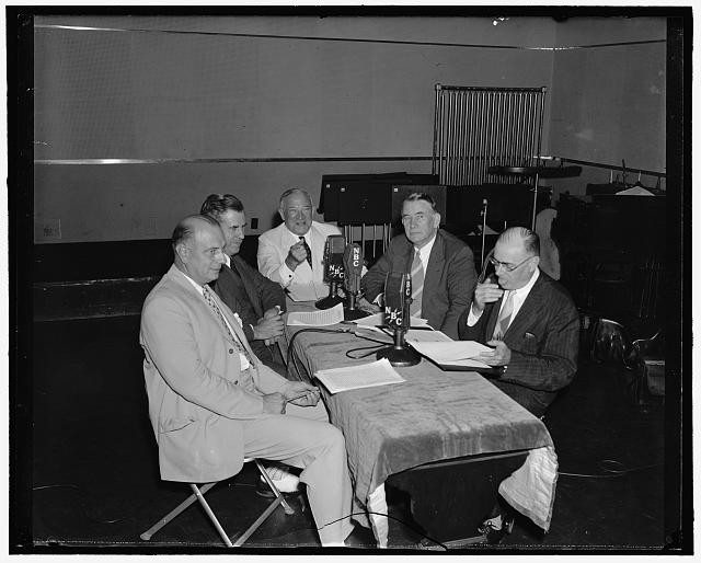 Washington DC Henry Wallace Robert Wagner Alben Barkley 1939 Radio Round Table