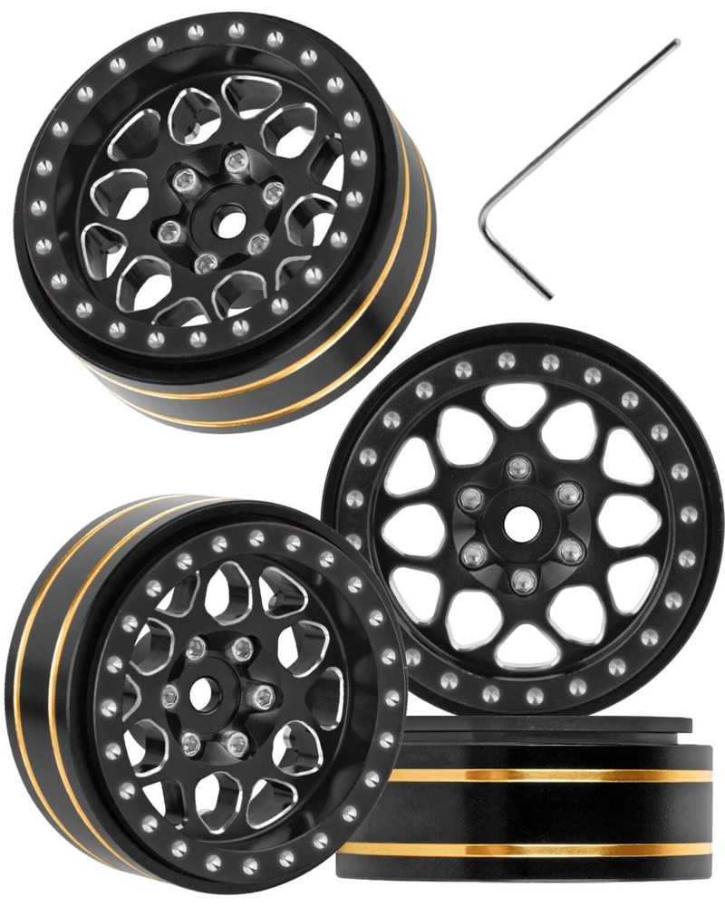 BRCatWPark RC 1.3 Beadlock Wheel Rims for 1/18 TRX4M 1/24 SCX24 FCX24 RC Craw...