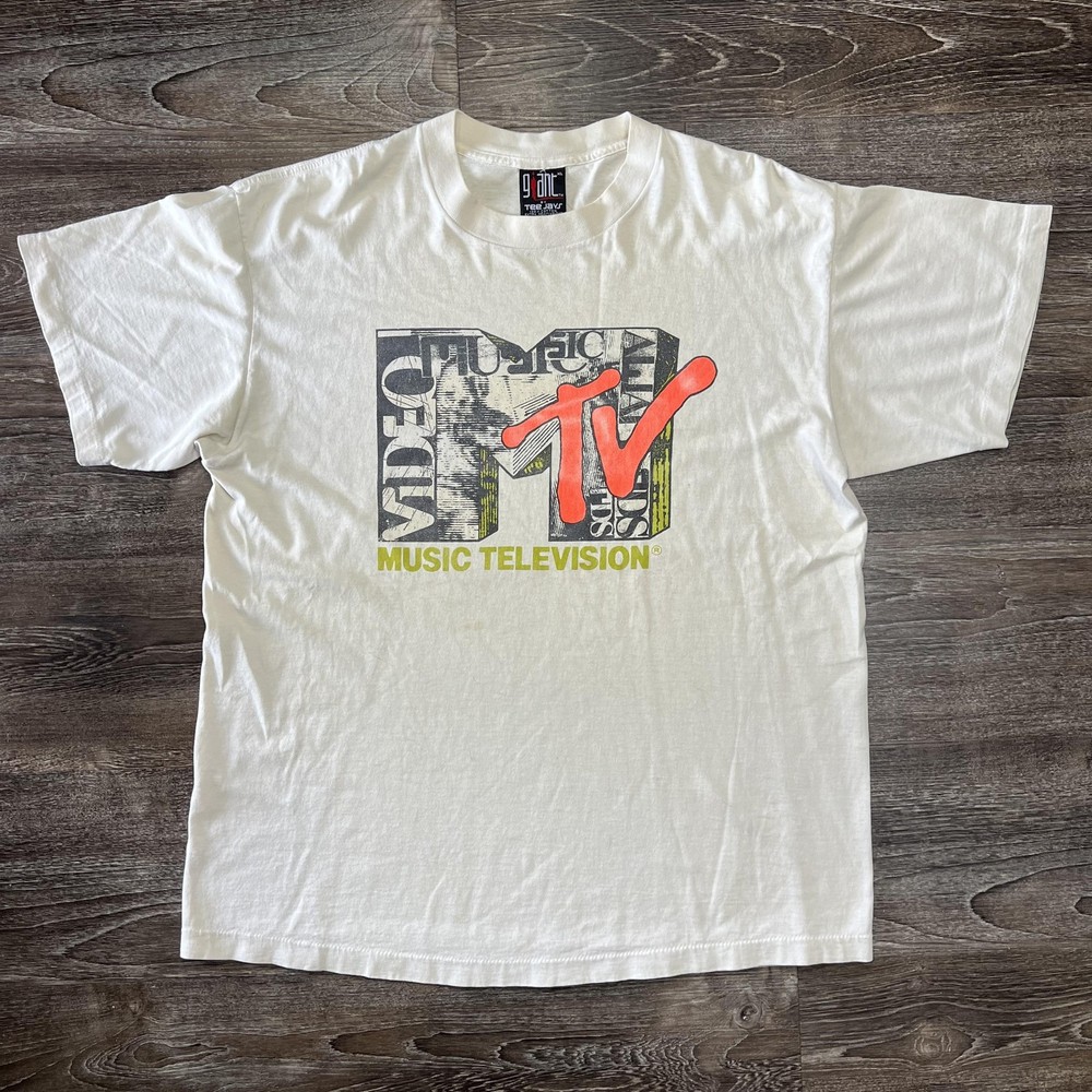 Vintage MTV Video Music Awards Shirt Mens XL Giant White 1993 USA 90s Graphic