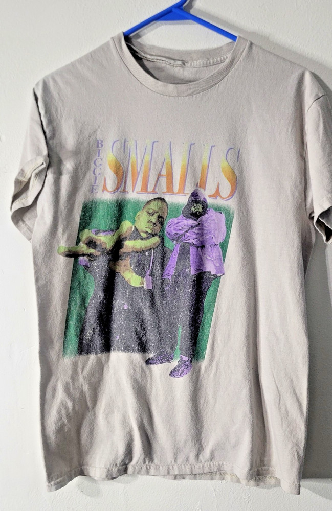 1990s Style Hiphop Biggie Smalls  T-Shirt The Notorious B.I.G. Size Medium