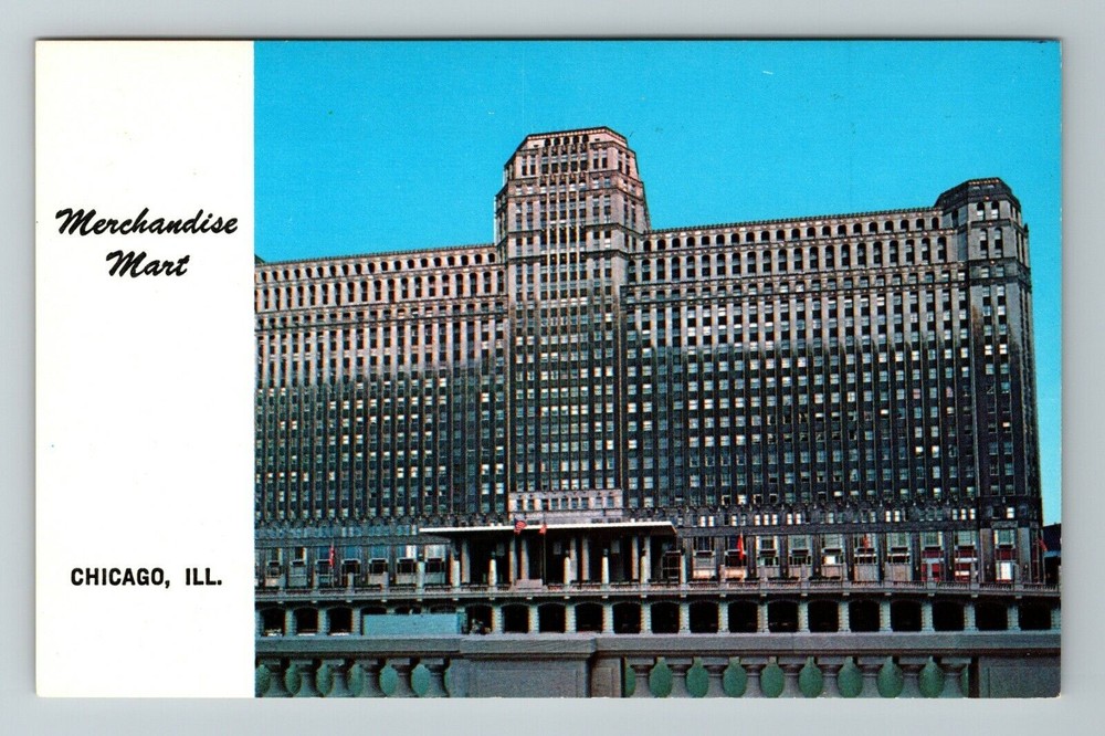 Chicago IL-Illinois, Merchandise Mart, Exterior, Vintage Postcard