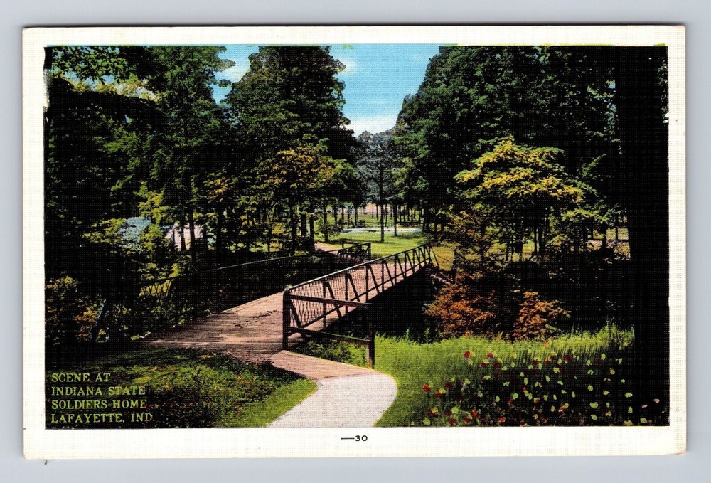Lafayette IN-Indiana, Indiana State Soldiers Home, Antique Vintage Postcard