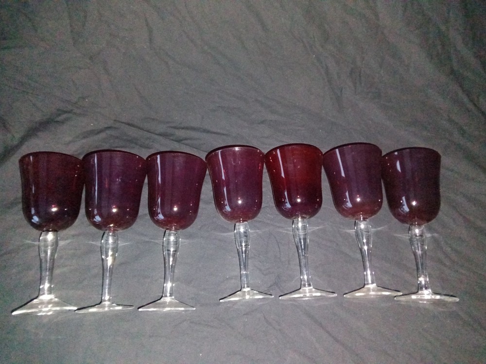 Wine Glasses Dark Red
