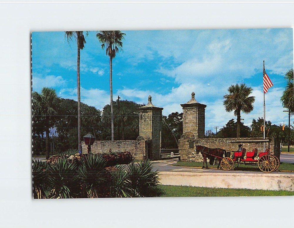 Postcard The Old City Gate St. Augustine Florida USA