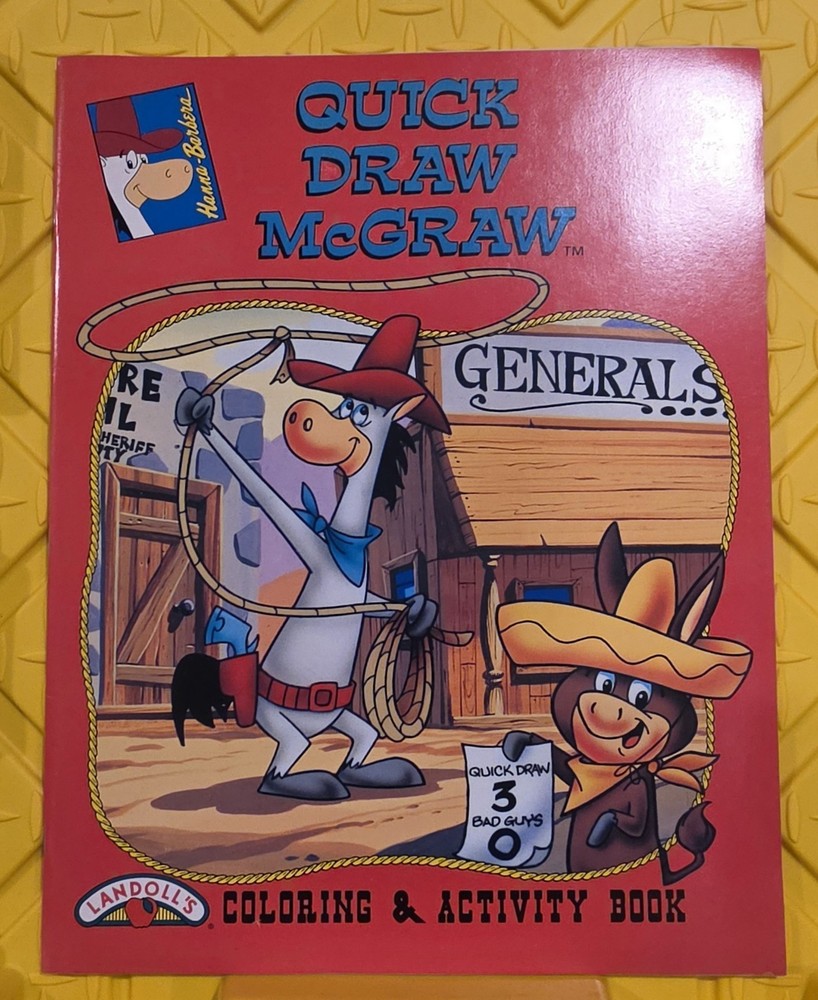 1994 Quick Draw McGraw Coloring & Activity Book Landoll's 14x11