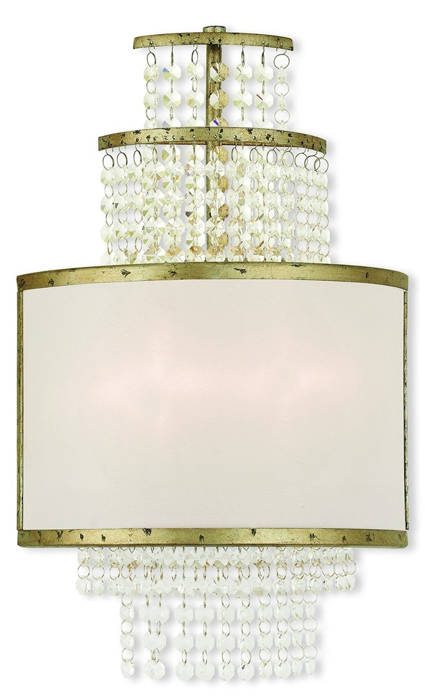 Lighting 50782-28 Crystal Light Wall Sconce from Prescott Collection, Champ, ...