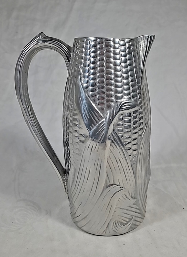 Vintage Wilton Armetale Ear of Corn Cob Pitcher 7 1/2