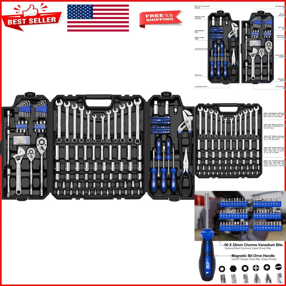 Versatile 240-PC Tool Set - High-Performance Mechanics Kit with Organizer