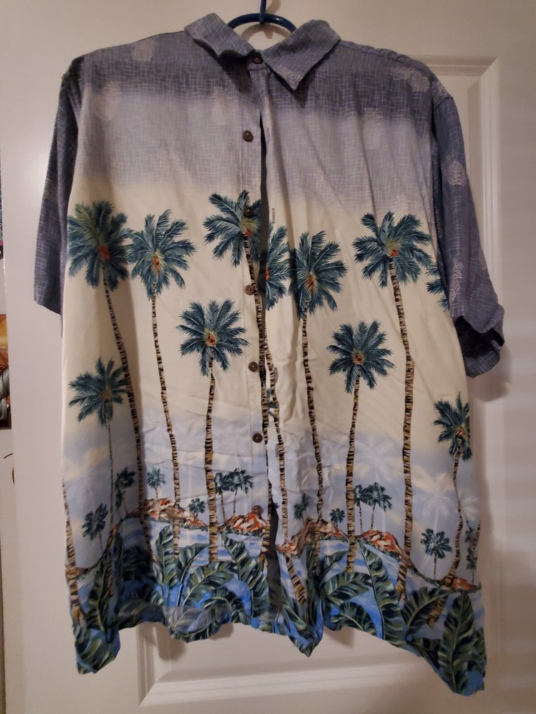 Batik Bay Men's Hawaiian Shirt- XL- 100% Rayon- Tropical Beach Aloha Wear