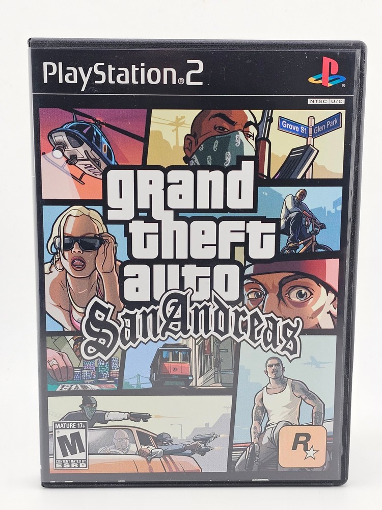 Sony Playstation 2 PS2 Grand Theft Auto San Andreas CIB + Map Cleaned & Tested