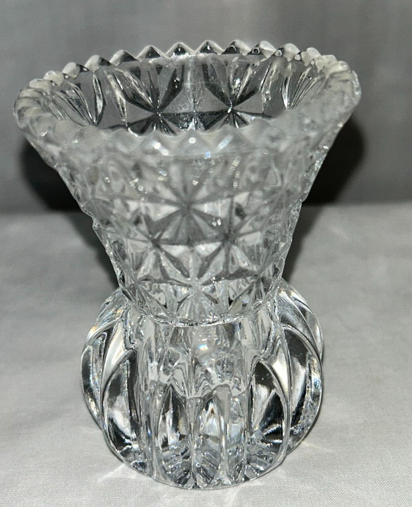 Vintage Princess House 24% Lead Crystal Toothpick Holder/Bud Vase 3