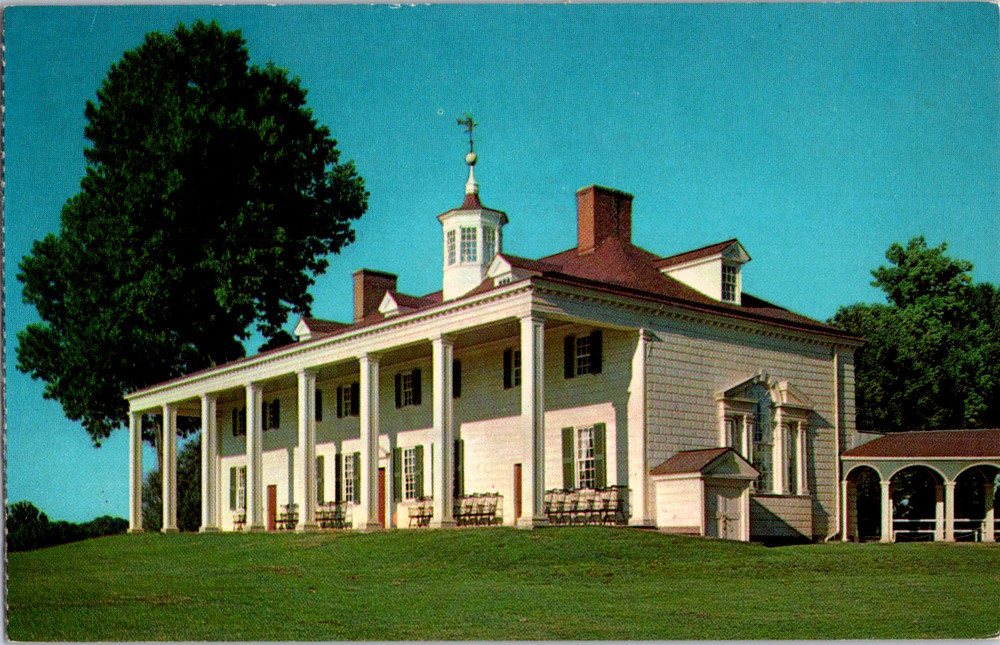 Vintage Postcard Mount Vernon Virginia George Washington Mansion Historic Home
