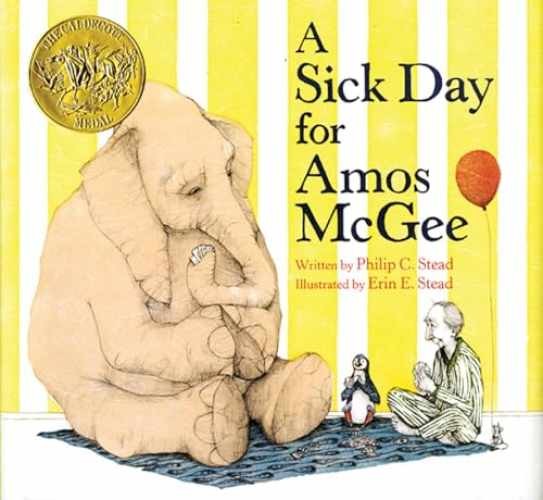 A Sick Day for Amos McGee: - Hardcover, by Stead Philip C. - Very Good b