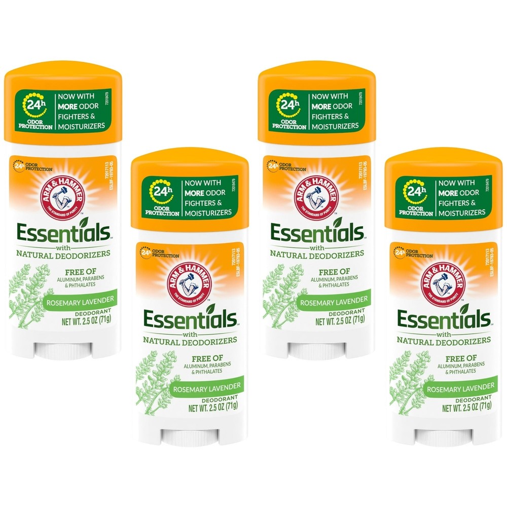 Arm & Hammer Natural Essentials Deodorant Fresh Rosemary Lavender 2.5oz (4 Pack)