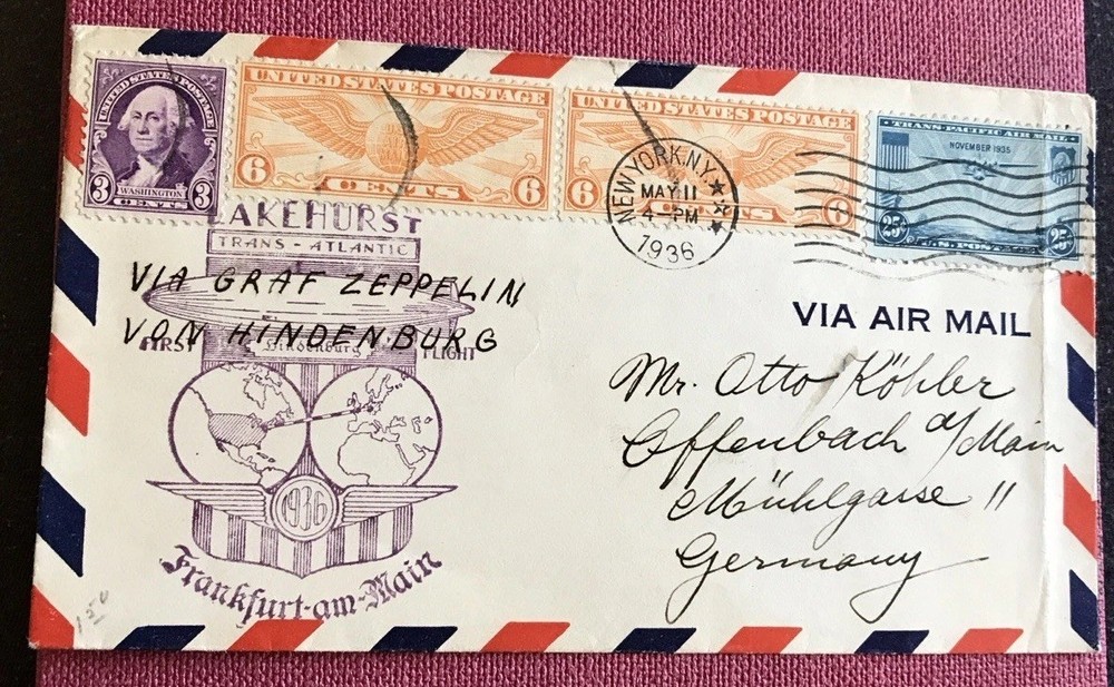 First Day Cover Graf Zeppelin 1936