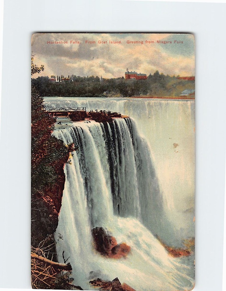 Postcard Horseshoe Falls from Goat Island Niagara Falls Ontario Canada