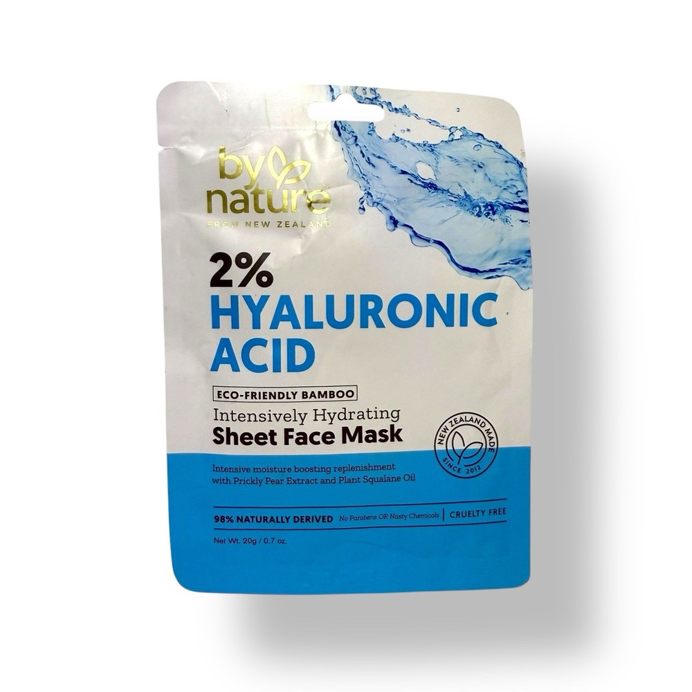 By Nature 2% Hyaluronic Acid Hydrating Sheet Mask for Deep Moisture
