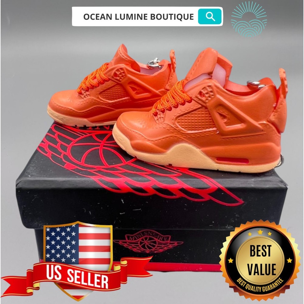 Air Jordan 3D Mini Sneaker Keychain, Shoe Keyring Shoe Box, Display Box Option