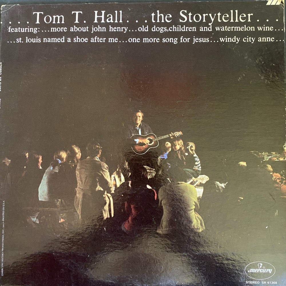 Tom T. Hall – The Storyteller LP Record 1972 Mercury Country Folk Stereo 33 RPM