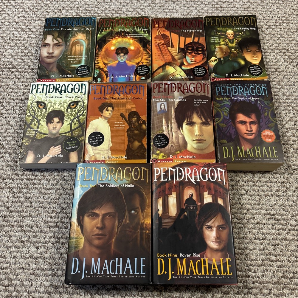 Pendragon complete series 1-10 set MacHale 1 2 3 4 5 6 7 8 9 10 PB/HB mixed lot