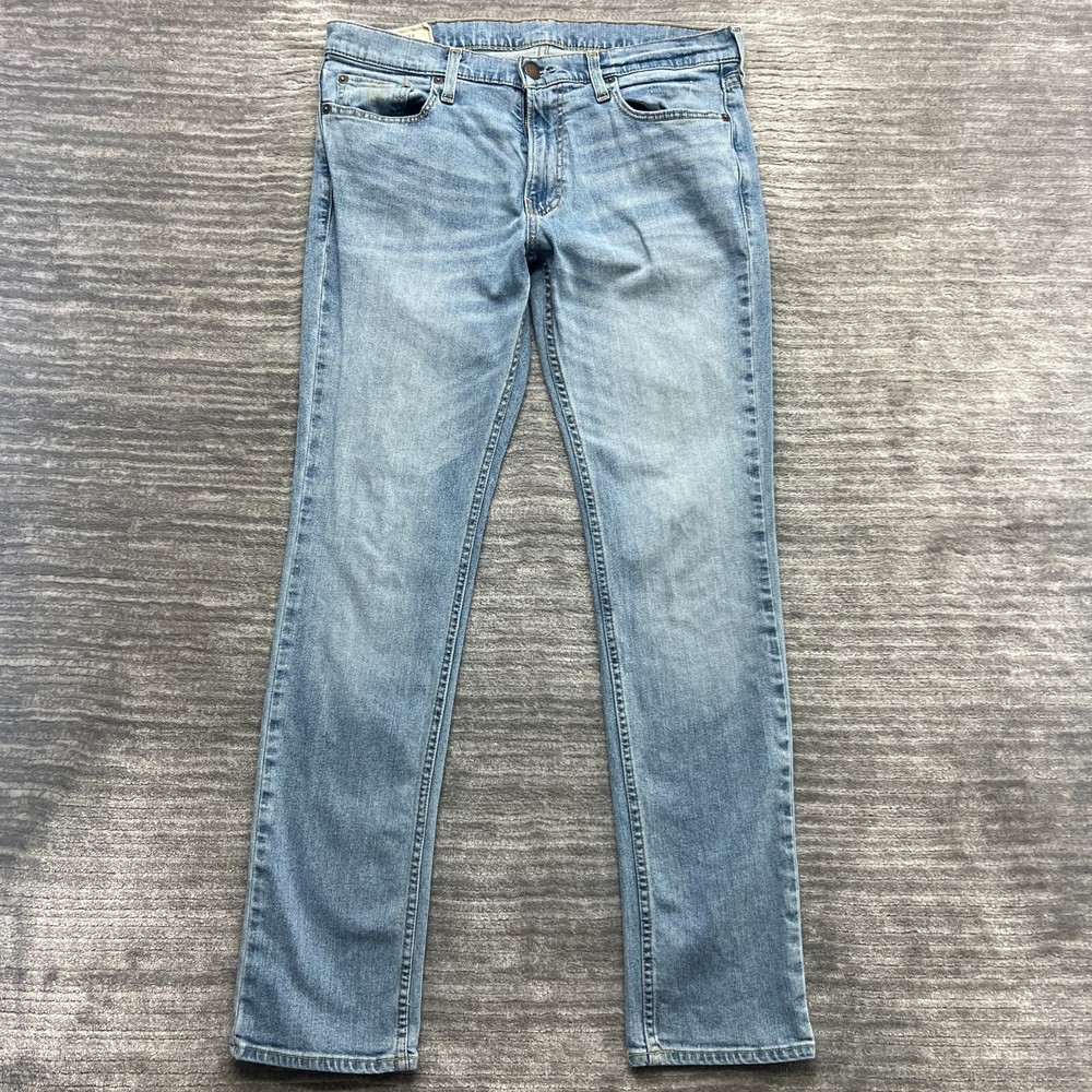 Hollister Jeans Size 33x32 Mens Skinny Stretch Blue Denim