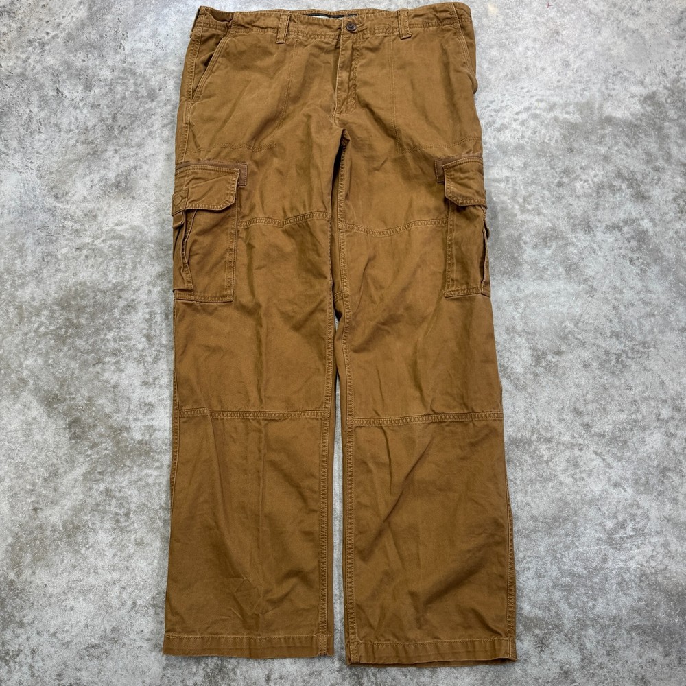 Vintage Old Navy Pants Mens 38x34 Loose Cargo y2k Baggy skate wide leg kahki 90s