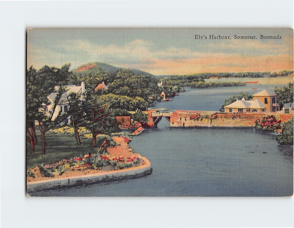Postcard Ely's Harbour Somerset Bermuda British Overseas Territory
