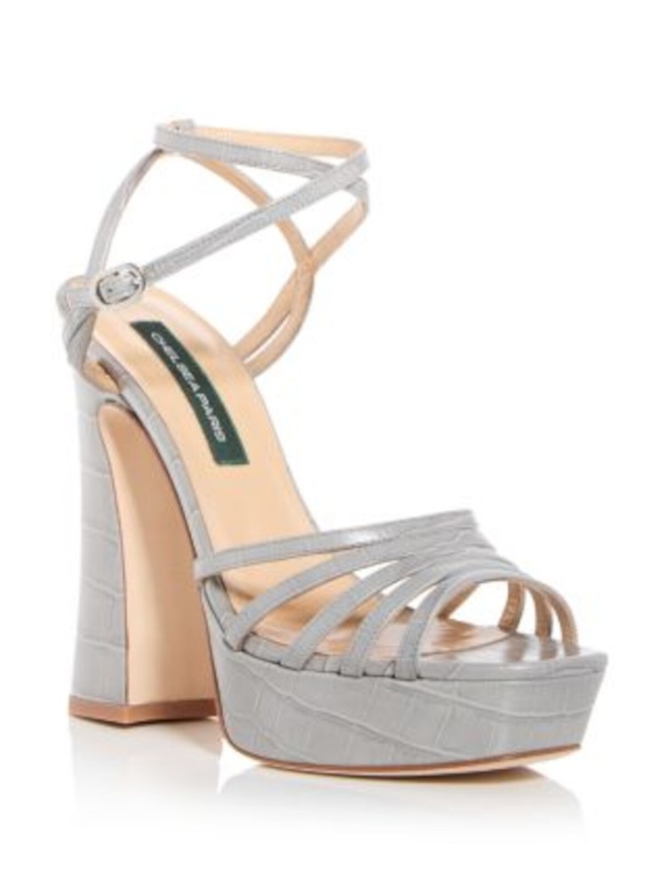 CHELSEA PARIS Womens Gray Croc 1-1/2