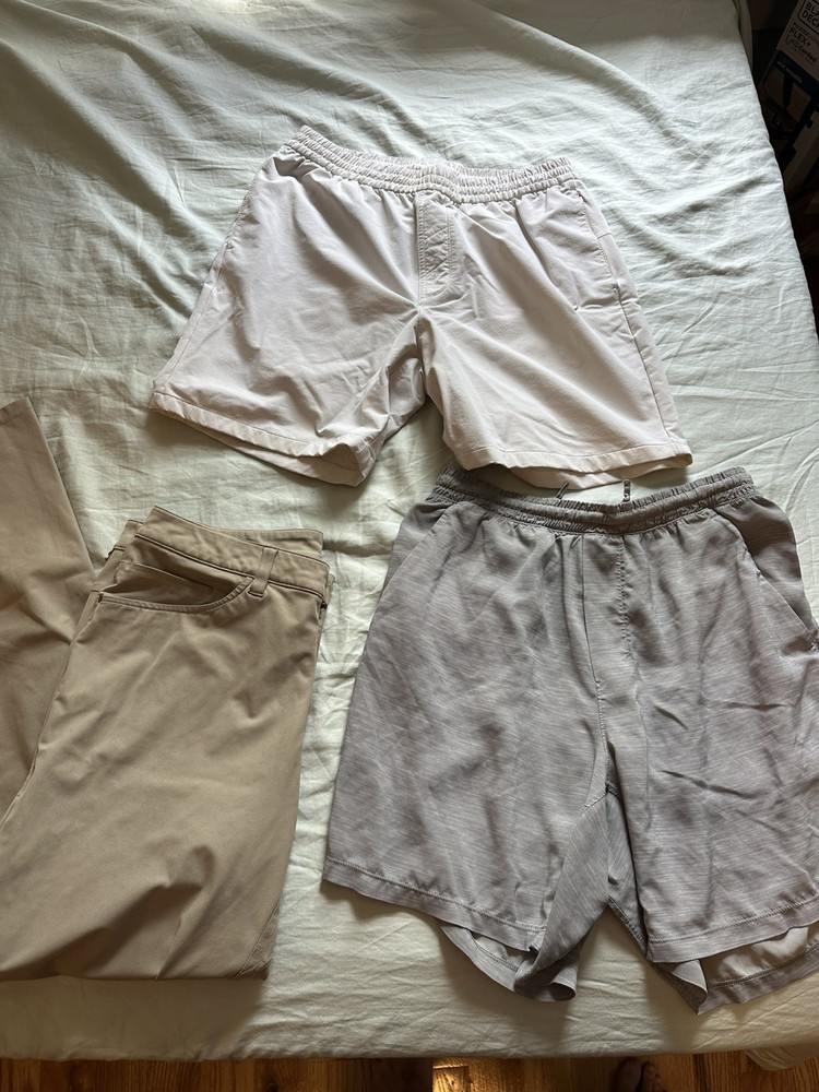 LOT of 2 Lululemon and 1 Outdoor Voices Men's M Pace Breaker shorts ABC pants