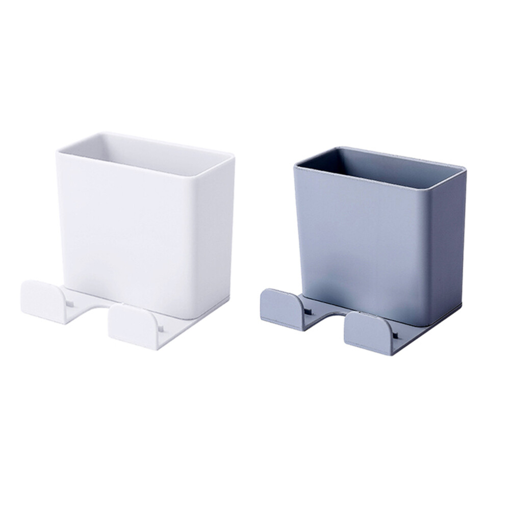2 Pcs Wall Mounted Storage Box Phone Holder Wall Phone Charging Bracket
