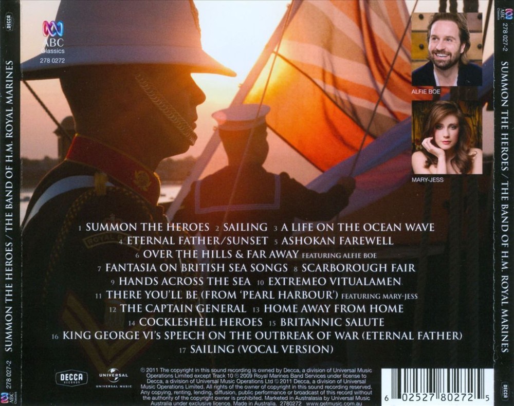 BAND OF H.M. ROYAL MARINES SUMMON THE HEROES NEW CD