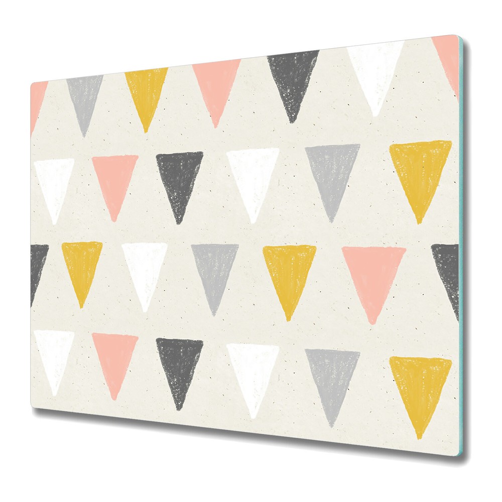 Glass Chopping Cutting Board Triangle Geometric Vintage style Scandinavian