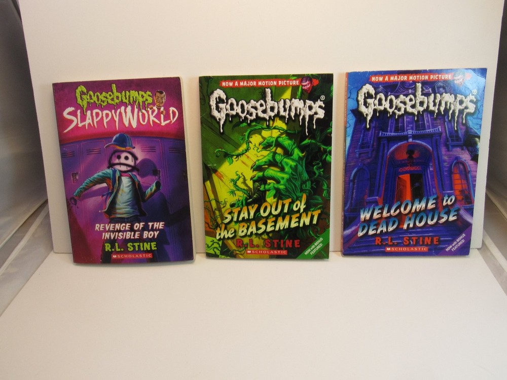 Goosebumps R.L. Stine 3 Book Lot SlappyWorld Welcome to Dead House Scholastic