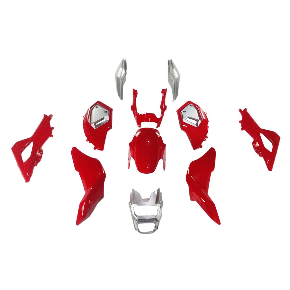 Red Silver Fairing Kit for Honda Grom MSX125 2016-2020 17 Injection ABS Bodywork