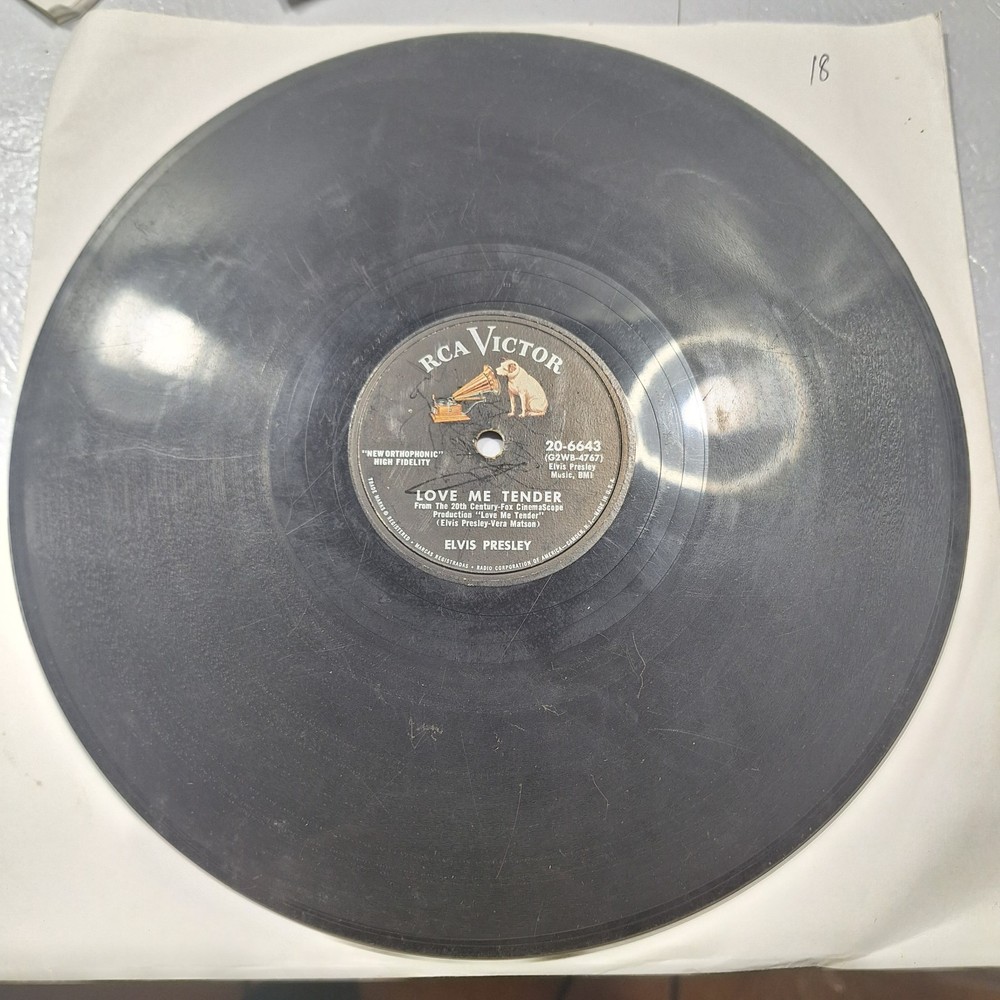 Elvis Presley 78 RPM RCA Victor 20-6643 Love Me Tender Any Way You Want Me 1956