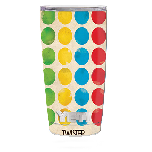 Skin Decal for Yeti 20 oz Rambler Tumbler Cup / twister dots