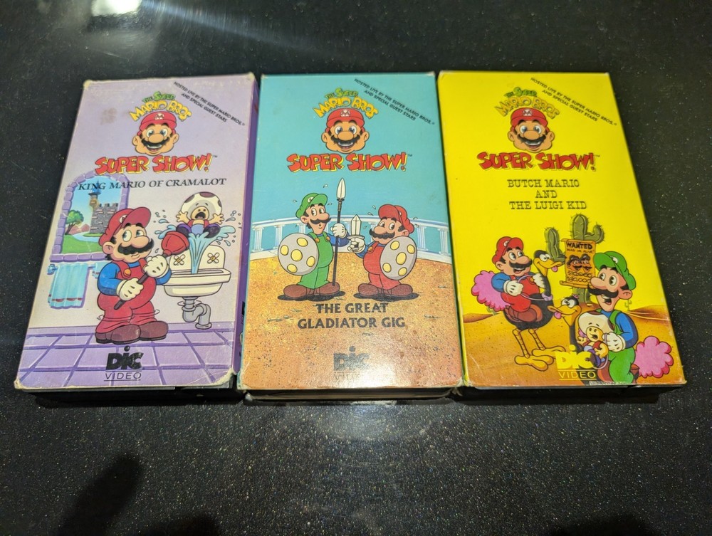 🔥The Super Mario Bros.🔥Super Show! VHS Box Set Lot 3 King Mario