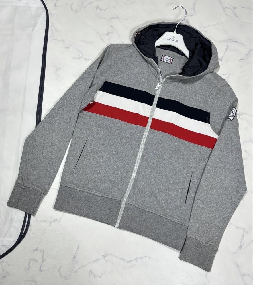 Moncler Gum Blue Hooded Hoodie Sweatshirt Domestic Regular Men'S
