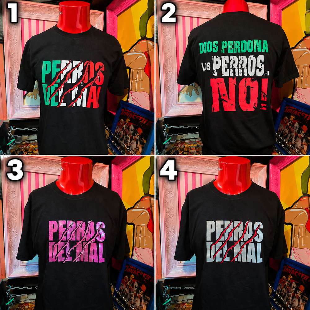 Perros Del Mal Wrestling Graphic T Shirt S-5XL Print 1 side