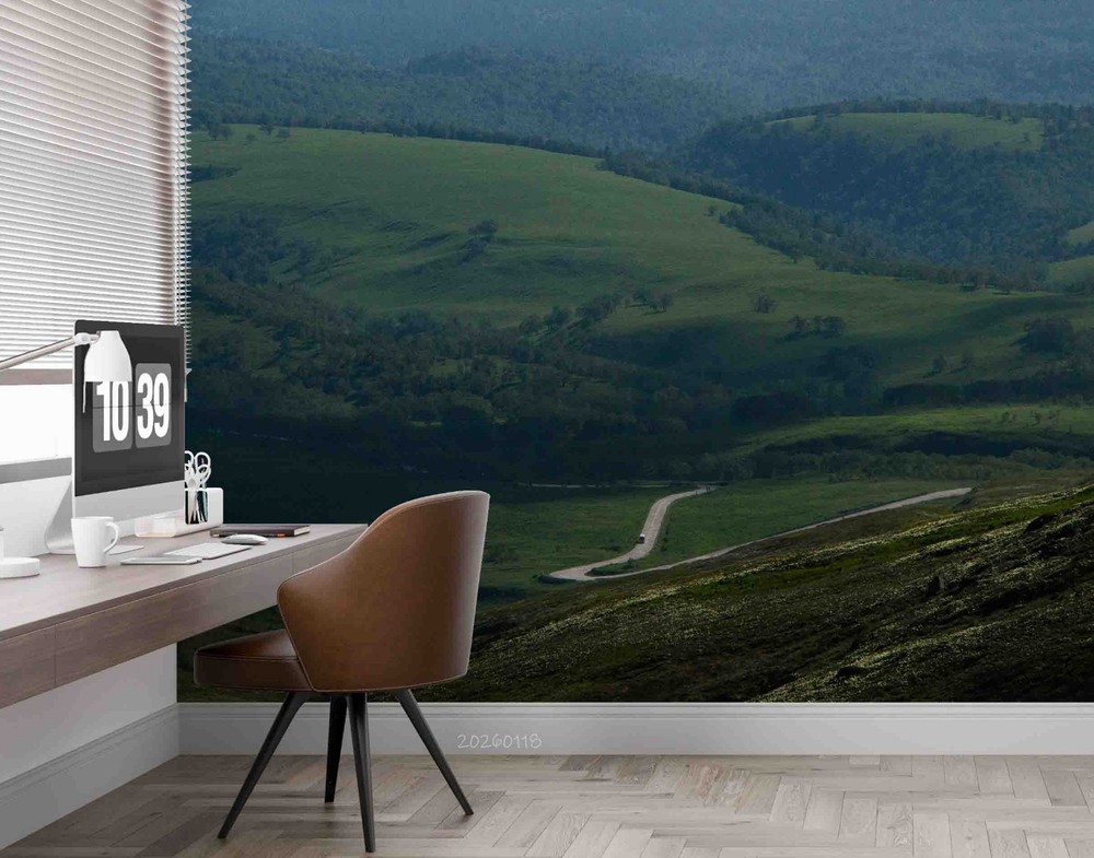 3D Mountain Forest Grassland Landscape Wall Murals Wallpaper Murals Wall Sticker